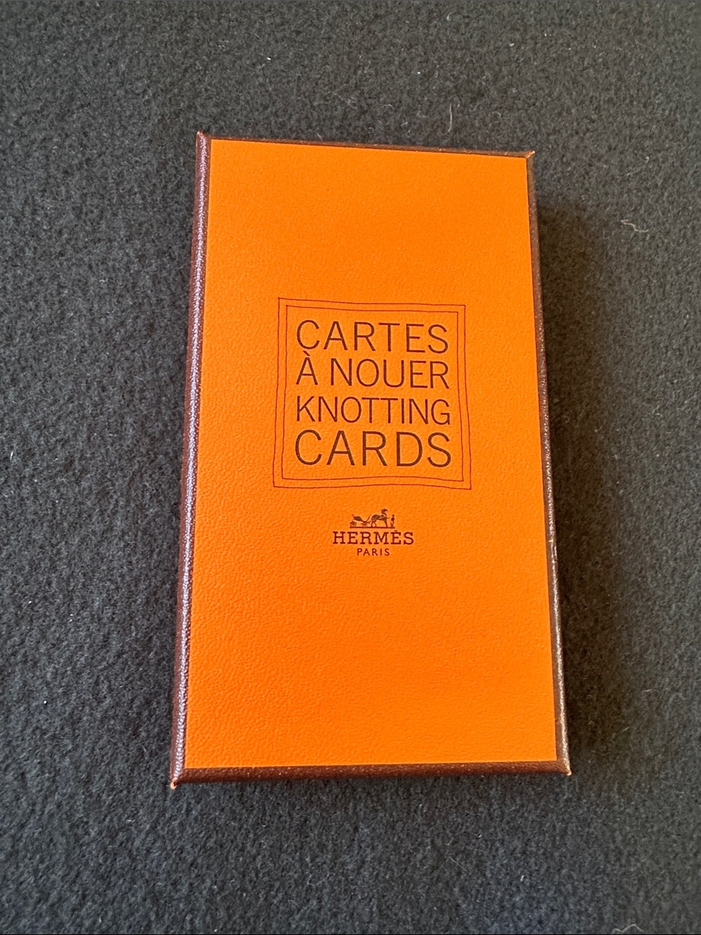 Hermes Orange Knotting Cards Box